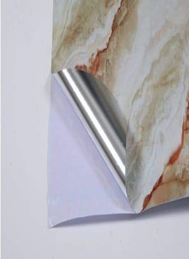 JENY Marble Granite Contact Paper 24"x78.7" Decorative Sticker Shelf Liners Cabinets Shelves Doors Film Waterproof Wallpaper Oil Proof Vinyl Paper Furniture Cover Surface Kitchen (Orange-Crack) - Image 3